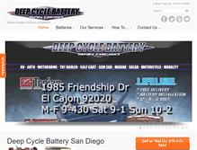Tablet Screenshot of deepcyclebatterystore.com